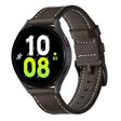 For Garmin Venu / SQ / SQ2 / Venu 2 Plus Stitching Black Buckle Genuine Leather Watch Band(Coffee) - Watch Bands by PMC TechLife | Online Shopping South Africa | PMC TechLife