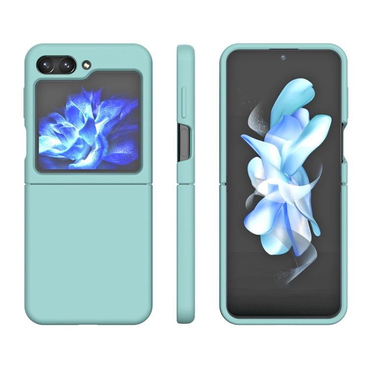 For Samsung Galaxy Z Flip5 Silicone Skin Feel Folding Phone Case(Navy Blue)