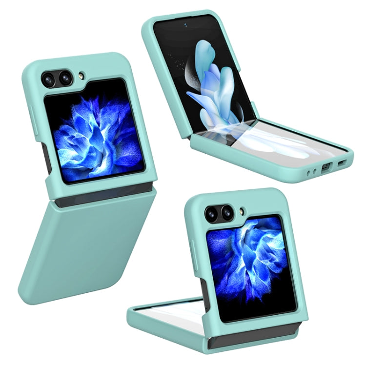 For Samsung Galaxy Z Flip5 Silicone Skin Feel Folding Phone Case(Navy Blue)