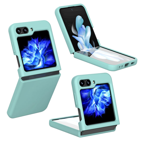 For Samsung Galaxy Z Flip5 Silicone Skin Feel Folding Phone Case(Navy Blue)