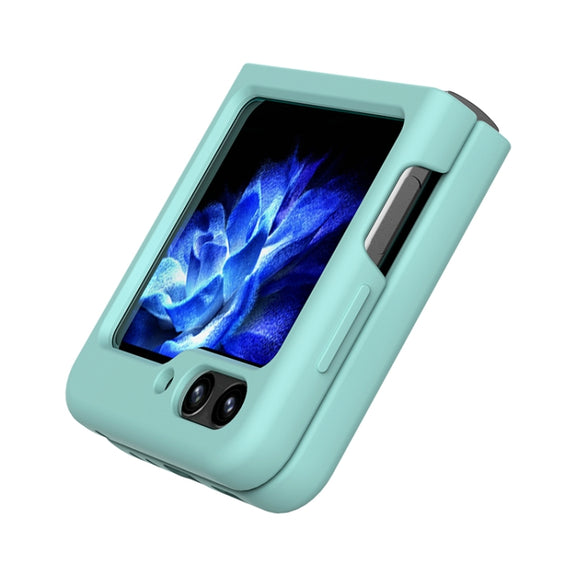For Samsung Galaxy Z Flip5 Silicone Skin Feel Folding Phone Case(Navy Blue)
