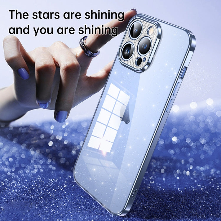 For iPhone 11 SULADA Electroplated Transparent Glittery TPU Phone Case(Black)