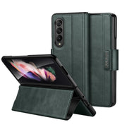 For Samsung Galaxy Z Fold2 / W21 SULADA All-inclusive Magnetic Snap Flip Leather Phone Case(Green)