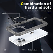 For iPhone 15 Pro Skin Feel TPU + PC Phone Case(Transparent Black)