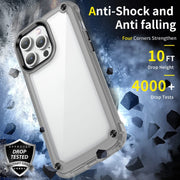 For iPhone 15 Pro Skin Feel TPU + PC Phone Case(Transparent Black)