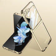 For Samsung Galaxy Z Flip5 GKK Integrated Electroplating Full Coverage Phone Case(Gold)