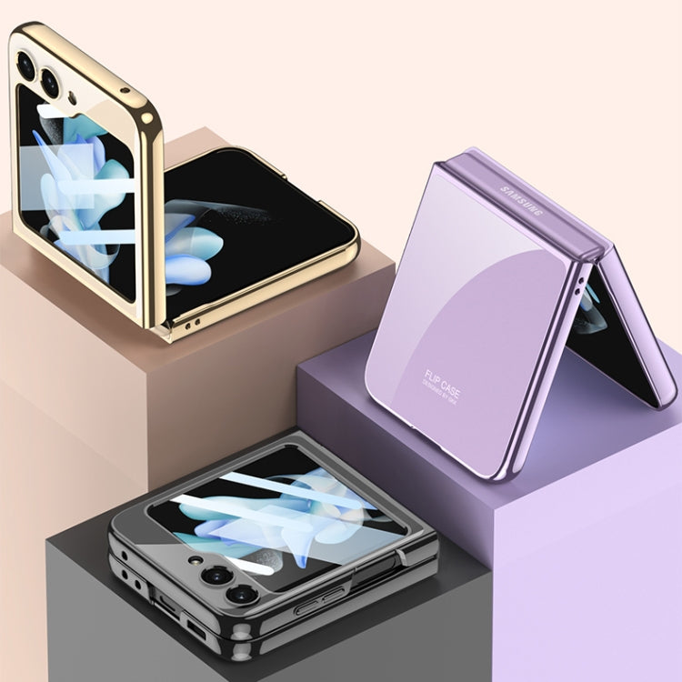 For Samsung Galaxy Z Flip5 GKK Integrated Electroplating Full Coverage Phone Case(Transparent)