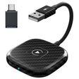 USB + USB-C / Type-C Wired to Wireless Carplay Adapter for iPhone(Black) - free shipping - PMC TechLife - Order now!