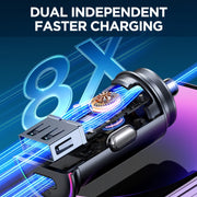 JOYROOM JR-CCN04 60W PD+QC3.0 Mini Metal Car Charger(Black)