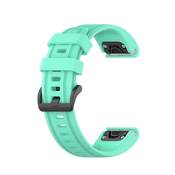 Compatible with Garmin Fenix 7S Pro 42mm Pure Color Silicone Watch Band(Lake Blue)