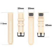 Compatible with Garmin Fenix 7S Pro 42mm Pure Color Silicone Watch Band(Lake Blue)