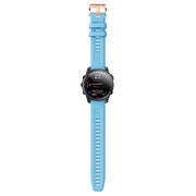 Compatible with Garmin Epix Pro 42mm Rose Gold Buckle Silicone Watch Band(Sky Blue)