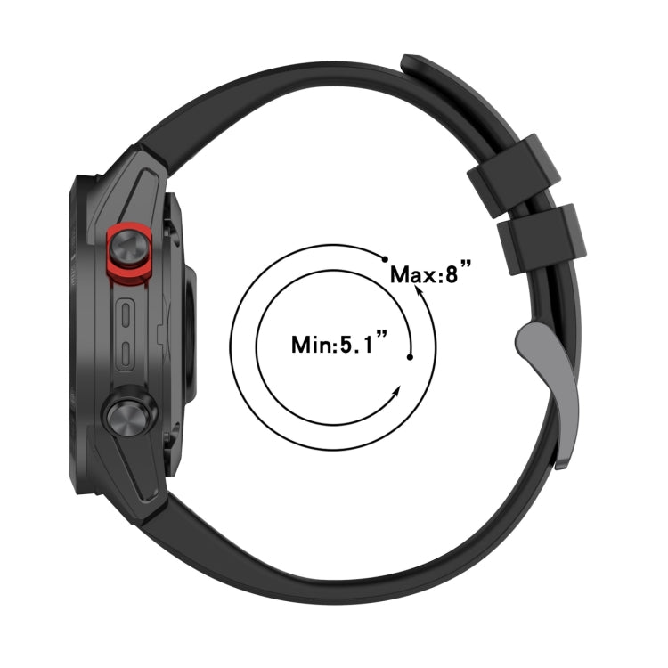 Compatible with Garmin Instinct 2X Solar Solid Color Silicone Watch Band(Orange)