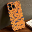 For iPhone 13 Pro Max Painted Pattern Precise Hole PC Phone Case(Orange Label) - iPhone 13 Pro Max Cases by PMC TechLife | Online Shopping South Africa | PMC TechLife