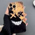 For iPhone 13 Pro Painted Pattern Precise Hole PC Phone Case(Black Yellow Smiling) - iPhone 13 Pro Cases by PMC TechLife | Online Shopping South Africa | PMC TechLife
