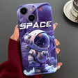For iPhone 13 Painted Pattern Precise Hole PC Phone Case(Purple Astronaut) - iPhone 13 Cases by PMC TechLife | Online Shopping South Africa | PMC TechLife