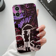 For iPhone 11 Painted Pattern Precise Hole PC Phone Case(Black Purple Umbrella Boy) - iPhone 11 Cases by PMC TechLife | Online Shopping South Africa | PMC TechLife