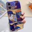 For iPhone 11 Painted Pattern Precise Hole PC Phone Case(Working Comics) - iPhone 11 Cases by PMC TechLife | Online Shopping South Africa | PMC TechLife