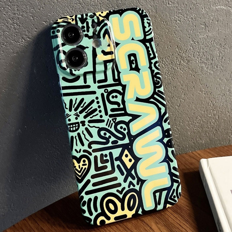 For iPhone 11 Painted Pattern Precise Hole PC Phone Case(Green SCR)