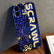 For iPhone 11 Painted Pattern Precise Hole PC Phone Case(Blue SCR) - iPhone 11 Cases by PMC TechLife | Online Shopping South Africa | PMC TechLife