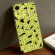 For iPhone XR Painted Pattern Precise Hole PC Phone Case(Green Label)