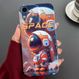 For iPhone XR Painted Pattern Precise Hole PC Phone Case(Orange Astronaut) - free shipping - PMC TechLife - Order now!