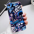 For iPhone XR Painted Pattern Precise Hole PC Phone Case(Purple Comics) - More iPhone Cases by PMC TechLife | Online Shopping South Africa | PMC TechLife