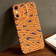 For iPhone XS Max Painted Pattern Precise Hole PC Phone Case(Orange Label)