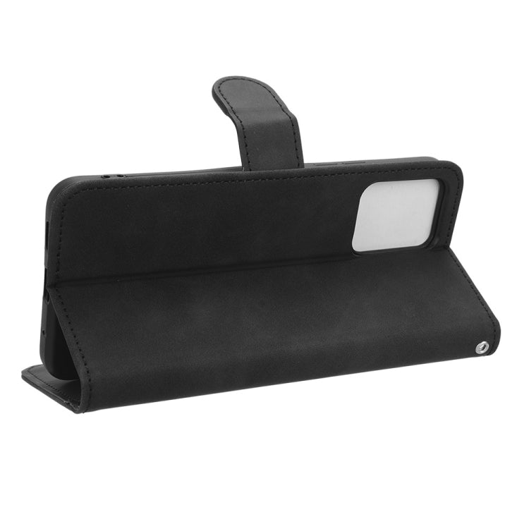 For UMIDIGI C2 / C1 / C1 Max Skin Feel Magnetic Flip Leather Phone Case(Black)