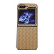 For Samsung Galaxy Z Flip5 5G Woven Texture Folding Phone Case(Gold) - free shipping - PMC TechLife - Order now!