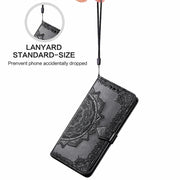For Xiaomi Redmi 12 Mandala Flower Embossed Leather Phone Case(Black)