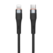 Nillkin 2.4A USB-C/Type-C to 8 Pin Silicone Data Cable, Length: 1.2m(Black)