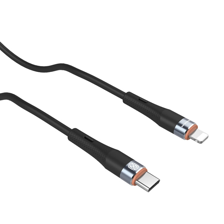 Nillkin 2.4A USB-C/Type-C to 8 Pin Silicone Data Cable, Length: 1.2m(Black)