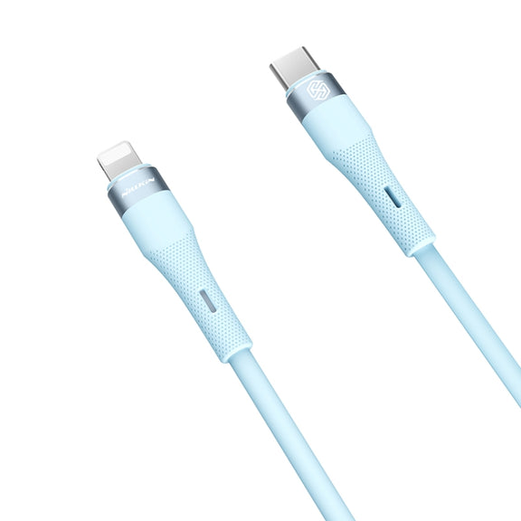 Nillkin 2.4A USB-C/Type-C to 8 Pin Silicone Data Cable, Length: 1.2m(Blue)