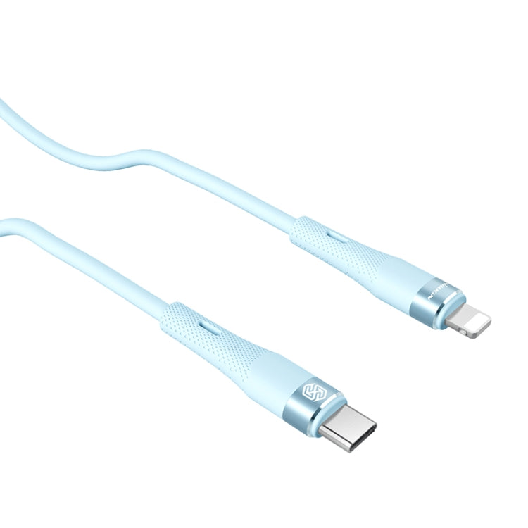 Nillkin 2.4A USB-C/Type-C to 8 Pin Silicone Data Cable, Length: 1.2m(Blue)