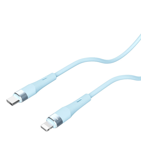 Nillkin 2.4A USB-C/Type-C to 8 Pin Silicone Data Cable, Length: 1.2m(Blue)