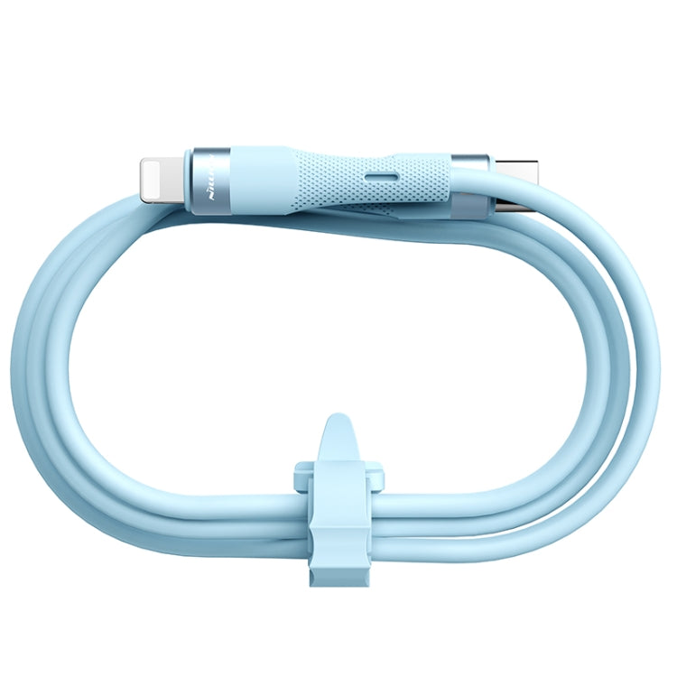 Nillkin 2.4A USB-C/Type-C to 8 Pin Silicone Data Cable, Length: 1.2m(Blue)