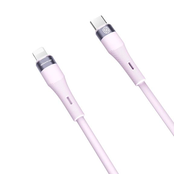 Nillkin 2.4A USB-C/Type-C to 8 Pin Silicone Data Cable, Length: 1.2m(Purple)