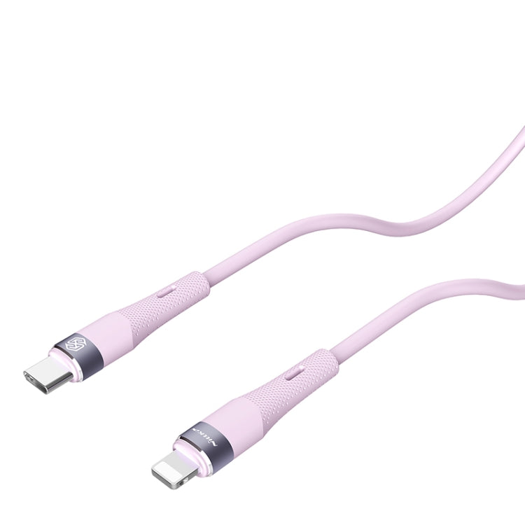 Nillkin 2.4A USB-C/Type-C to 8 Pin Silicone Data Cable, Length: 1.2m(Purple)