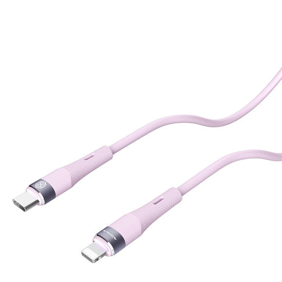 Nillkin 2.4A USB-C/Type-C to 8 Pin Silicone Data Cable, Length: 1.2m(Purple)