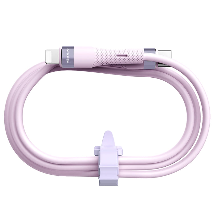 Nillkin 2.4A USB-C/Type-C to 8 Pin Silicone Data Cable, Length: 1.2m(Purple)