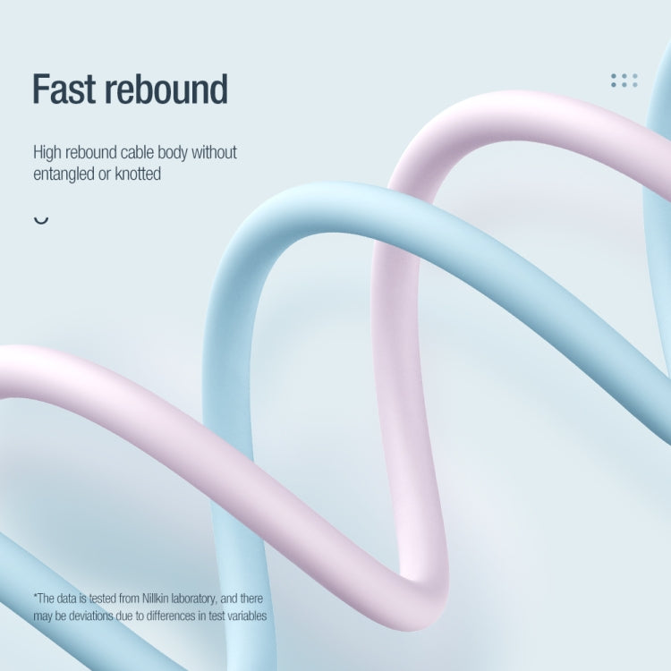 Nillkin 2.4A USB-C/Type-C to 8 Pin Silicone Data Cable, Length: 1.2m(Black)