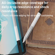 For Apple Pencil 2 LOVE MEI Rainbow Liquid Silicone Protective Pen Case(Purple)