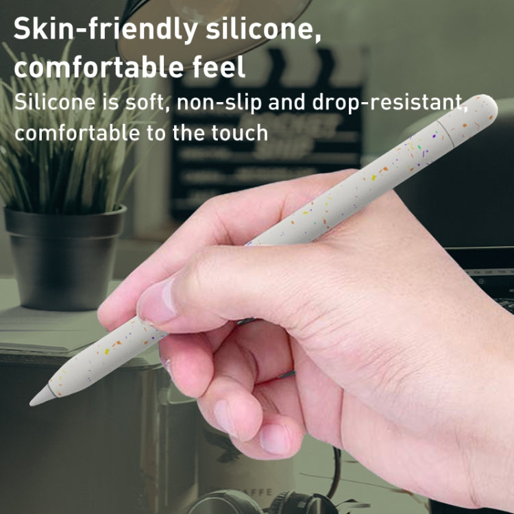 For Apple Pencil 2 LOVE MEI Luminous Silicone Protective Pen Case(Green)