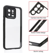 For Xiaomi 13 Frosted TPU + Transparent PC Phone Case(Black)