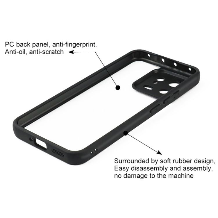 For Xiaomi 13 Frosted TPU + Transparent PC Phone Case(Black)