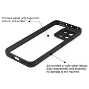 For Xiaomi 13 Frosted TPU + Transparent PC Phone Case(Black)