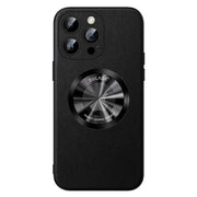 For iPhone 15 Pro Max SULADA Microfiber Leather MagSafe Magnetic Phone Case(Black)