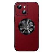 For iPhone 15 Plus SULADA Microfiber Leather MagSafe Magnetic Phone Case(Red)