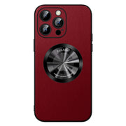 For iPhone 14 Pro SULADA Microfiber Leather MagSafe Magnetic Phone Case(Red)